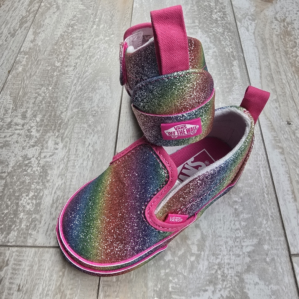 Vans Slip On Velcro Rainglow Toddler - Picture 7 of 9